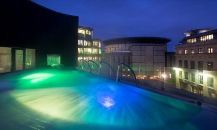 Spa at One Edinburgh rooftop pool