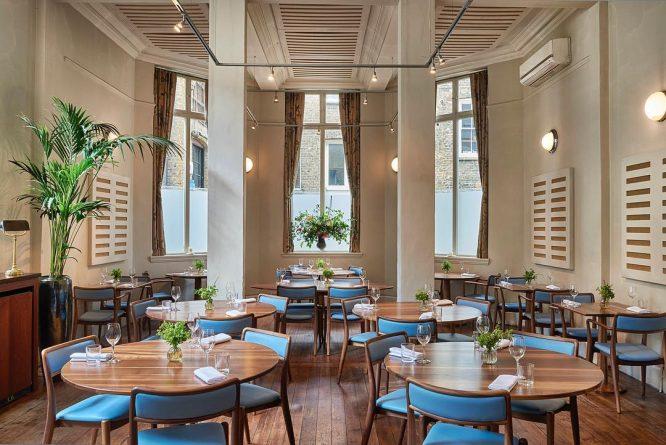 The chic and elegant interior of The Clove Club in Shoreditch, one of the most romantic restaurants in London 